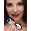 Анальная пробка метал Aluminum Butt Plug With Blue Small фото №3 — секс игрушки: Украина, NO TABOO