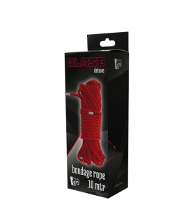 Веревка для бондажа BLAZE DELUXE, красная, 10 м - No Taboo