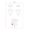 Сексуальный кружевной комплект с закрытой зоной декольте L/XL, бордовый, фото №7 — секс шоп Украина, NO TABOO