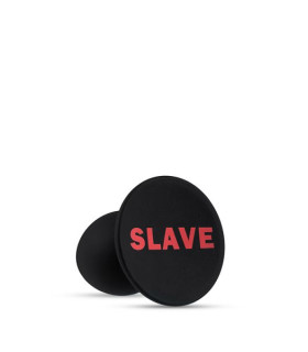 Анальная пробка черного цвета со стоппером Temptasia Slave - No Taboo