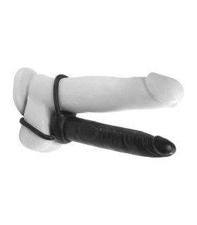 Насадка на пенис Pipedream Anal Fantasy для двойного проникновения, чёрная, 15.5 х 2.5 см - No Taboo