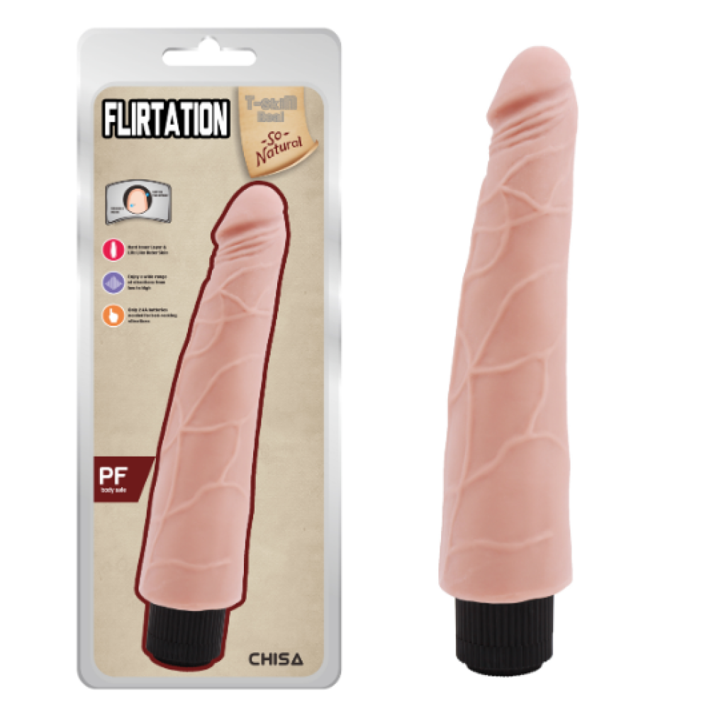 Вибратор из киберкожи Chisa Flirtation, реалистичный, 20 см х 5.5 см фото №0 — секс игрушки: Украина, NO TABOO