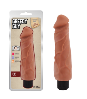 Реалистичный вибратор Greedy Guy из киберкожи, бежевый, 24 см х 5.5 см - No Taboo