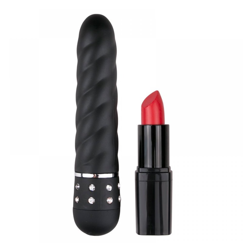 Мини-вибратор c рельефом и стразами 11,4х2,2 см фото №4 — секс игрушки: Украина, NO TABOO