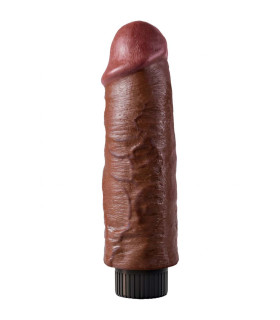 Вибратор на присоске KING COCK 6INCH VIBRATING COCK BROWN - No Taboo