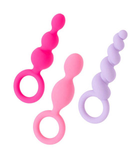 Набор анальных пробок Satisfyer Plugs colored разноцветный, 3 шт - No Taboo