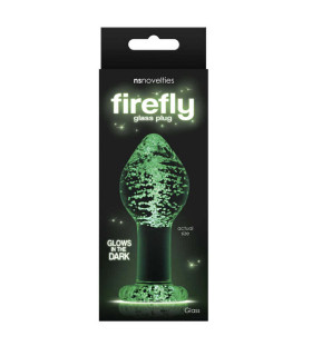 Анальная пробка прозрачная стекло FIREFLY GLASS PLUG LARGE CLEAR - No Taboo