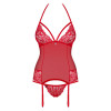 Эротический корсет и трусики из кружева с пажами для чулок corset & thong S/M, фото №3 — секс шоп Украина, NO TABOO