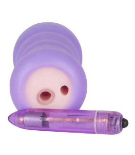 Мастурбатор компактный Purple TPR Pussy Masturbator - No Taboo
