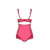 Эротический боди с украшением из подвески, кружевной красный Боди crotchless teddy red L/XL, фото №6 — секс шоп Украина, NO TABOO