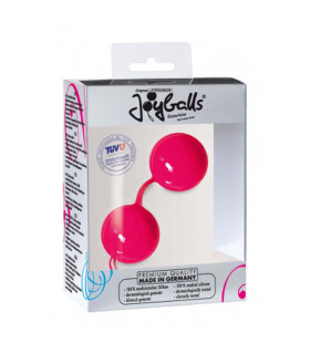 Вагинальные шарики на мягкой сцепке JoyBalls со смещенным центром тяжести, розовые, 16 х 4 см - No Taboo