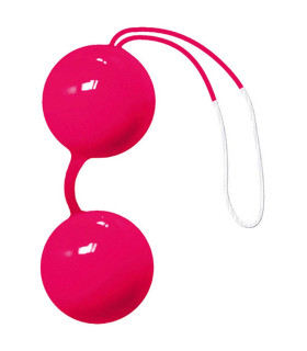 Вагинальные шарики на мягкой сцепке JoyBalls со смещенным центром тяжести, розовые, 16 х 4 см - No Taboo