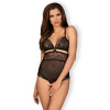 Эротические боди с украшением из подвески teddy opencrotch black XXL, фото №1 — секс шоп Украина, NO TABOO