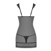 Сексуальная черная сорочка с кружевным ожерельем L/XL, фото №4 — секс шоп Украина, NO TABOO