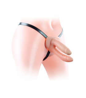 Страпон полый (фаллопротез) для двойного проникновения Unisex Hollow Double Penetrator - No Taboo