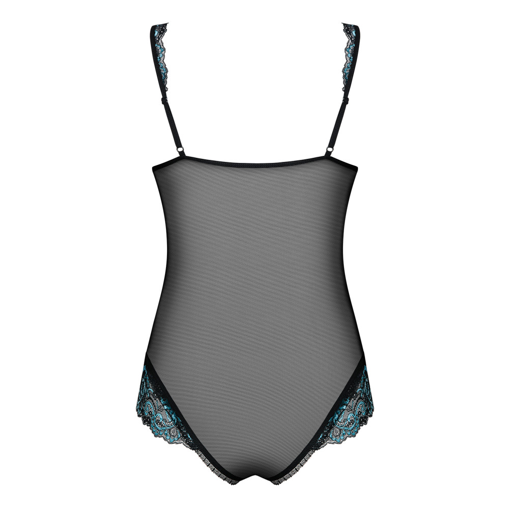 Боди из кружева и сеточки с украшением в области бюста Teddy L/XL, фото №4 — секс шоп Украина, NO TABOO