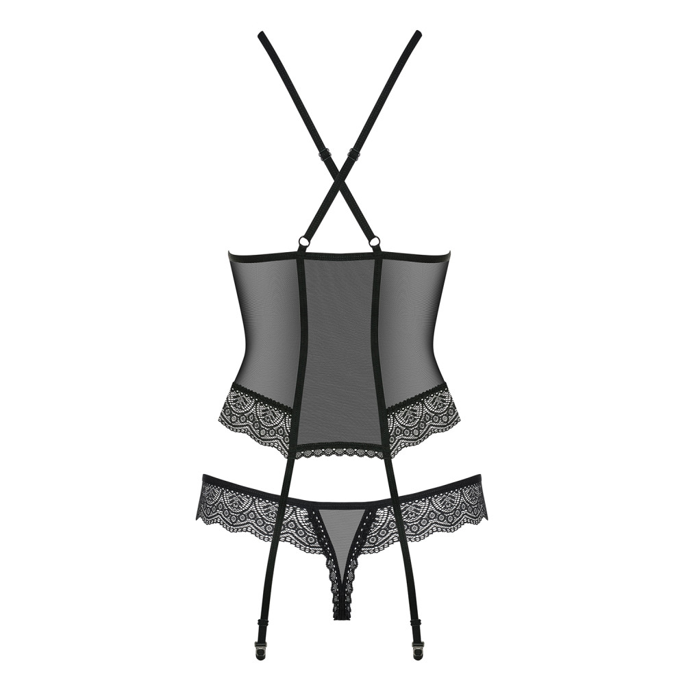 Эротический корсет с украшением из подвески corset & thong XXL, фото №4 — секс шоп Украина, NO TABOO