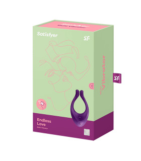 Вибратор для пар Satisfyer Endless Joy многофункциональный, фиолетовый, 13 х 3.3 см - No Taboo