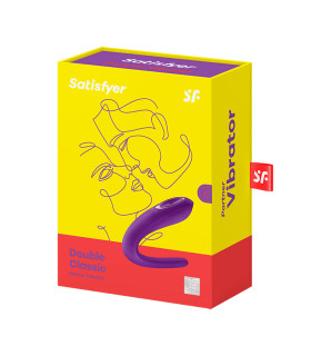 Вибратор для пар Satisfyer Double Classic с одним моторчиком, фиолетовый, 9.5 х 6.7 см - No Taboo
