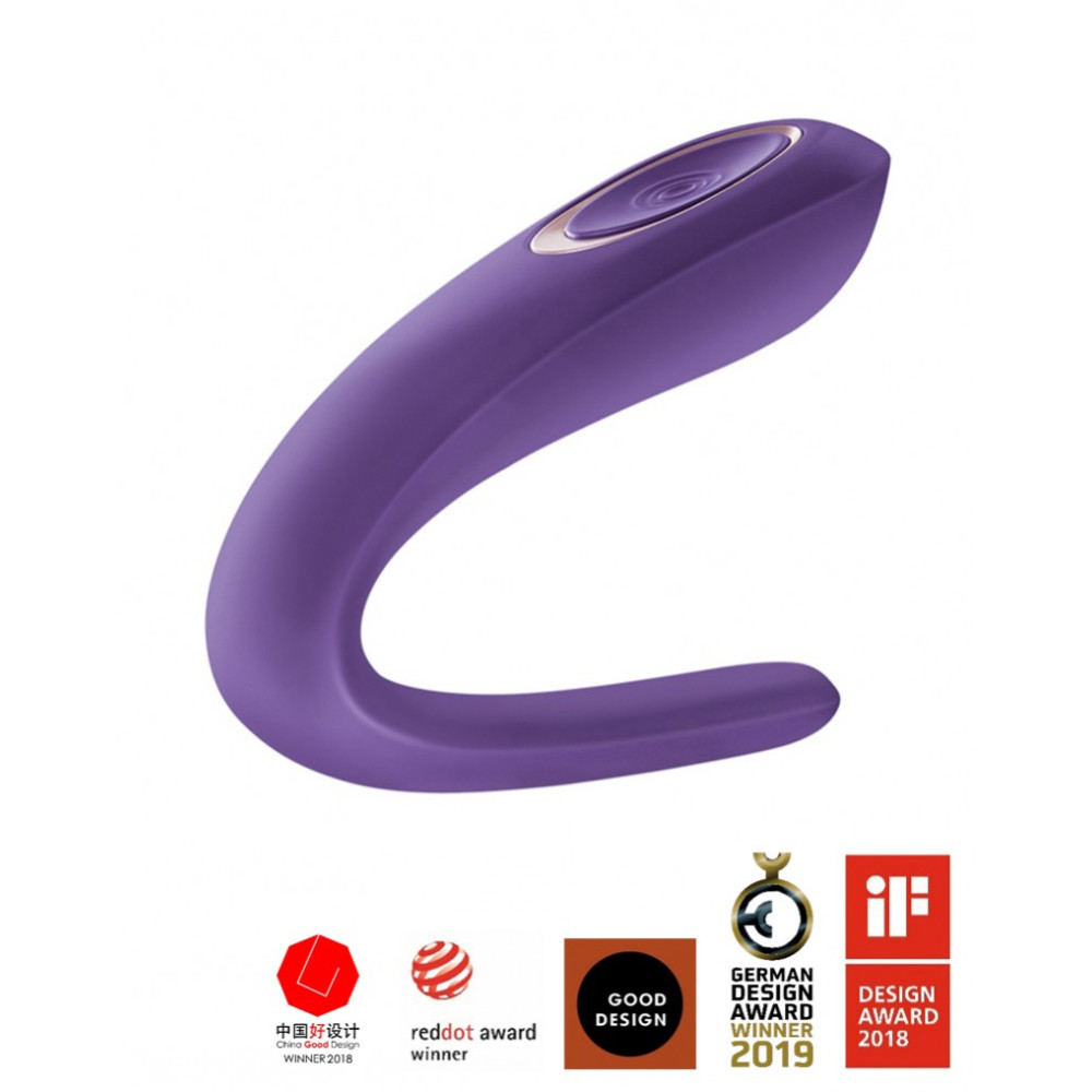 Вибратор для пар Satisfyer Double Classic с одним моторчиком, фиолетовый, 9.5 х 6.7 см фото №0 — секс игрушки: Украина, NO TABOO