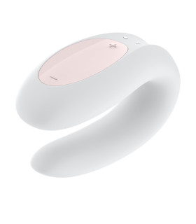 Вібратор для пар з підключенням до телефону Satisfyer (Сатисфаер) Double Joy White - No Taboo