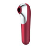 Вакуумный стимулятор Satisfyer Dual Love с вибрацией, с приложением, красный, 17.9 х 4.9 см фото №1 — секс игрушки: Украина, NO TABOO