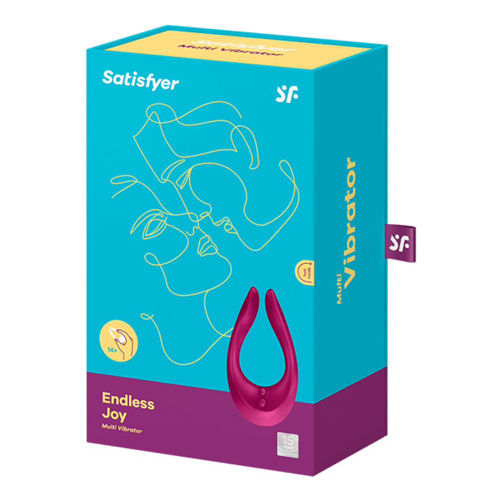Вибратор для пар Satisfyer Endless Joy многофункциональный, бордовый, 13 х 3.3 см фото №2 — секс игрушки: Украина, NO TABOO