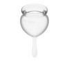 Набор менструальных чаш Satisfyer Feel Good прозрачный, 2 шт, фото №3 — секс шоп Украина, NO TABOO