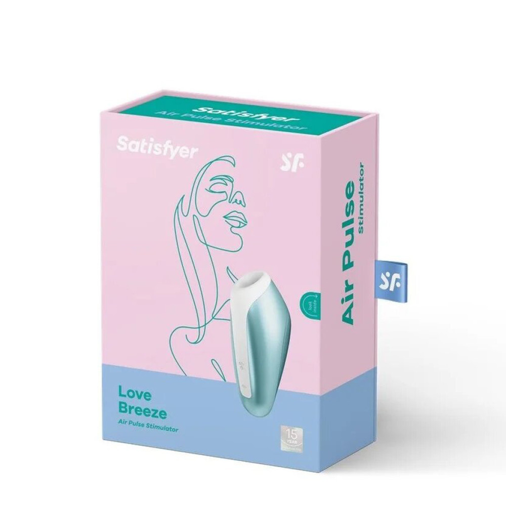 Вакуумный стимулятор Satisfyer Love Breeze для клитора, синий, 9.8 х 4 см фото №2 — секс игрушки: Украина, NO TABOO