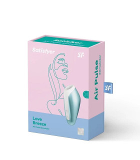 Вакуумный стимулятор Satisfyer Love Breeze для клитора, синий, 9.8 х 4 см - No Taboo