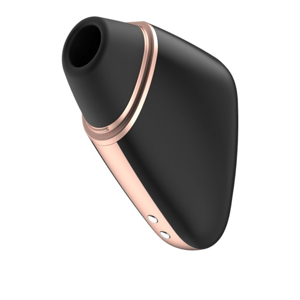 Вакуумный стимулятор с вибрацией Satisfyer Love Triangle с приложением, черный, 8.7 х 6.7 см фото №3 — секс игрушки: Украина, NO TABOO