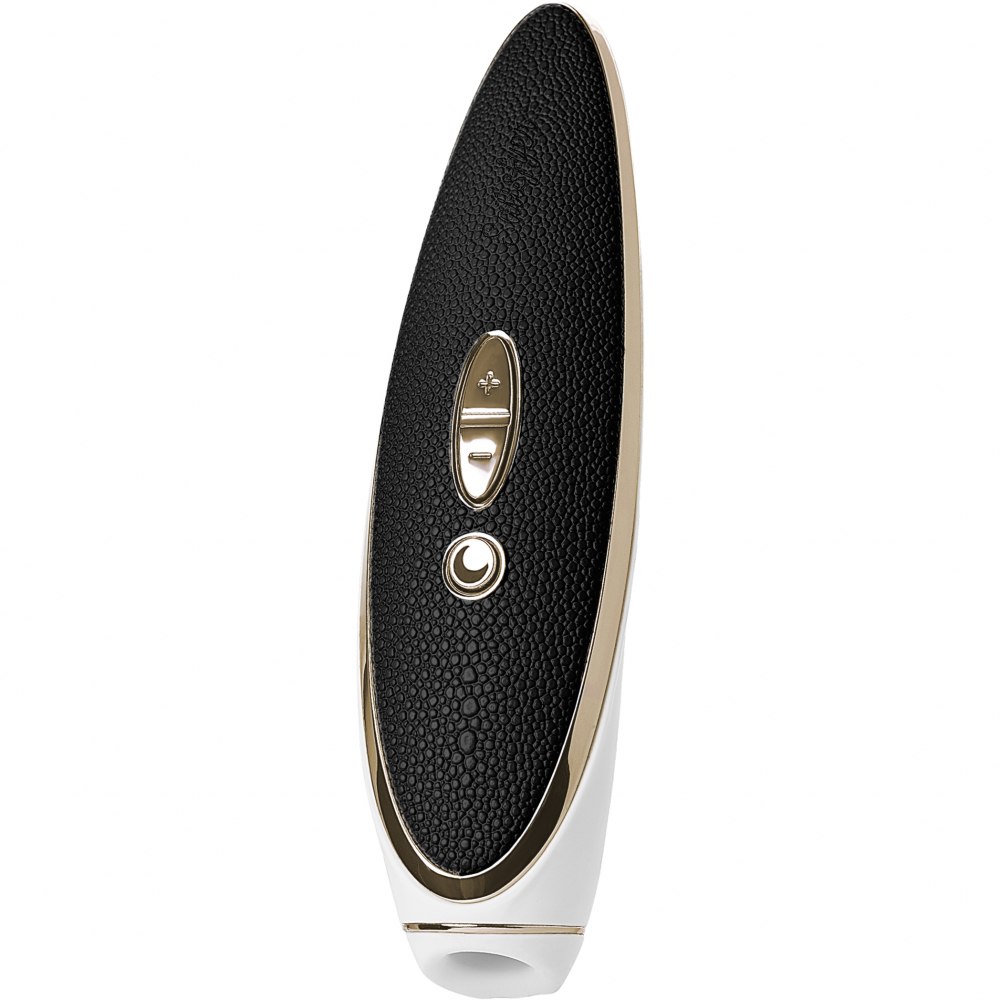 Вакуумный стимулятор Satisfyer Haute Couture с кожаной вставкой, 19.2 х 4 см фото №4 — секс игрушки: Украина, NO TABOO
