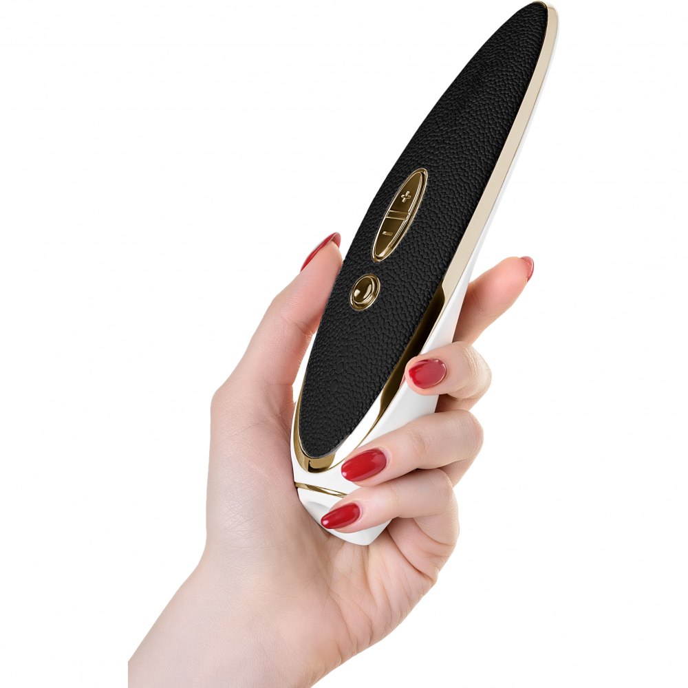 Вакуумный стимулятор Satisfyer Haute Couture с кожаной вставкой, 19.2 х 4 см фото №9 — секс игрушки: Украина, NO TABOO