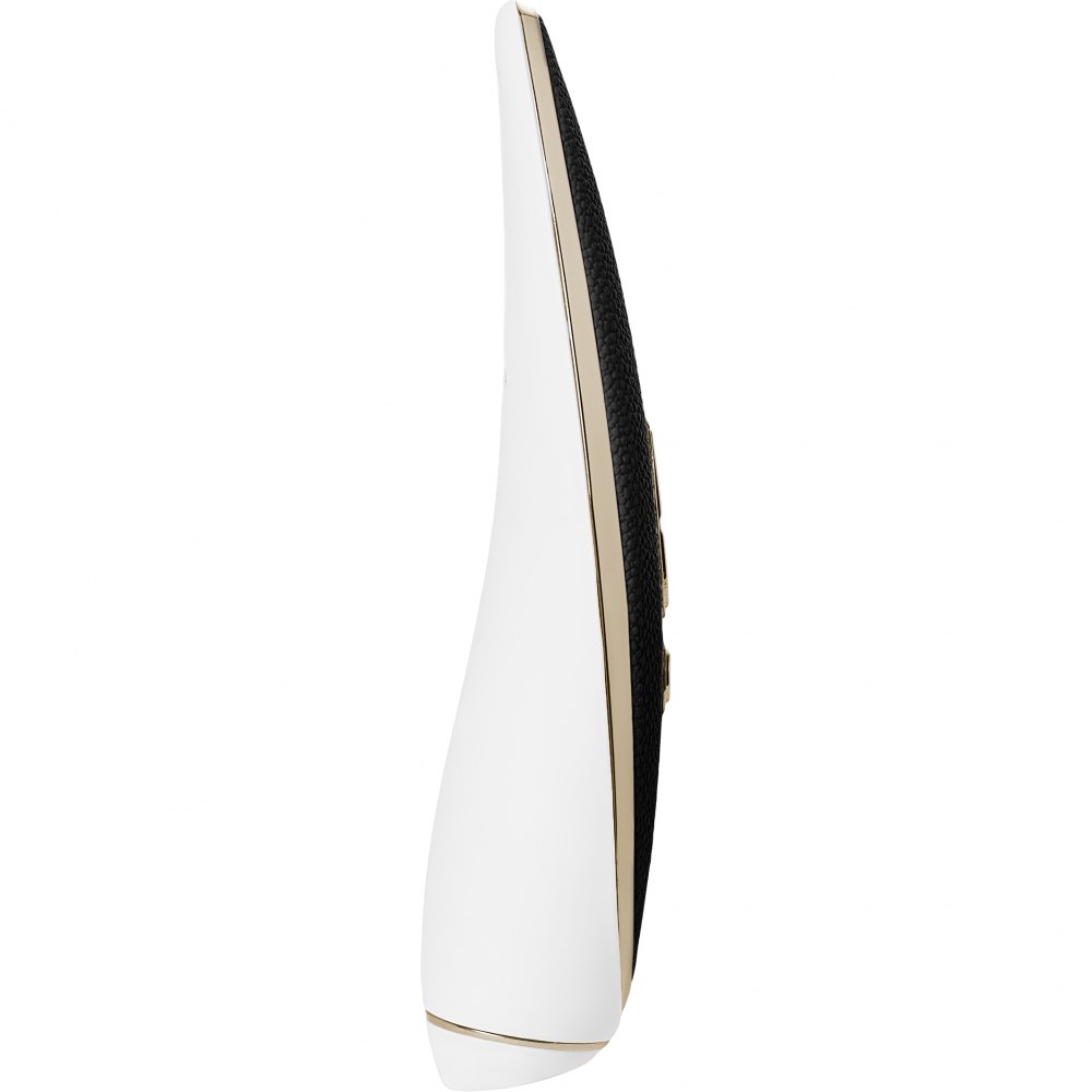 Вакуумный стимулятор Satisfyer Haute Couture с кожаной вставкой, 19.2 х 4 см фото №6 — секс игрушки: Украина, NO TABOO
