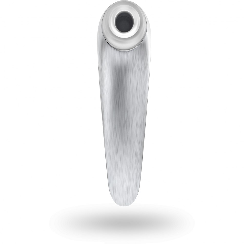 Вакуумный стимулятор с вибрацией Satisfyer High Fashion алюминиевый, серебристый, 17.3 х 4.2 см фото №4 — секс игрушки: Украина, NO TABOO