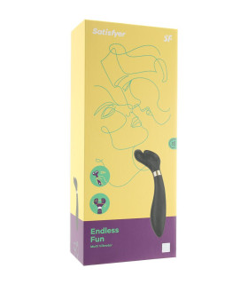 Вібратор для пар Satisfyer Endless Fun з трьома моторами, чорний, 20.1 х 7.2 см - No Taboo