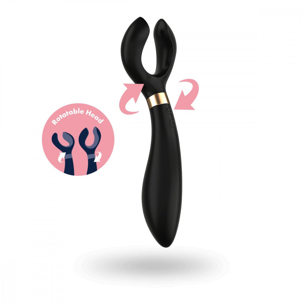 Вибратор для пар Satisfyer Endless Fun с тремя моторами, черный, 20.1 х 7.2 см фото №4 — секс игрушки: Украина, NO TABOO