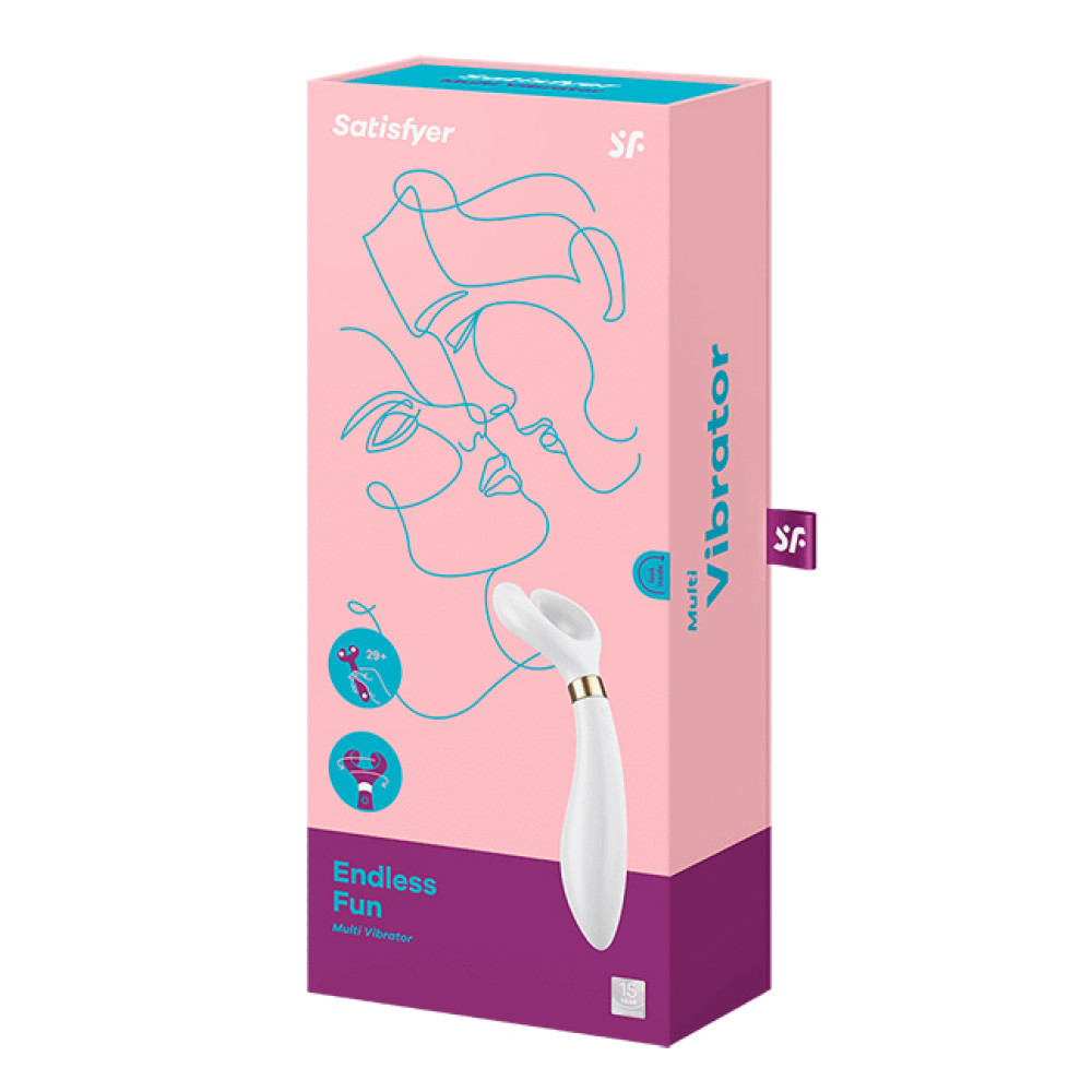 Вибратор для пар Satisfyer Endless Fun с тремя моторами, белый, 20.1 х 7.2 см фото №2 — секс игрушки: Украина, NO TABOO