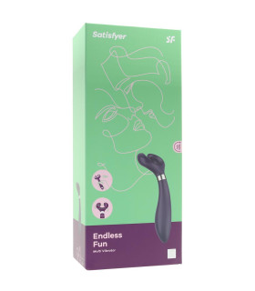 Вібратор для пар Satisfyer Endless Fun з трьома моторами, синій, 20.1 х 7.2 см - No Taboo
