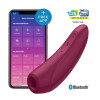 Вакуумный стимулятор клитора Satisfyer Curvy1+ с вибрацией и приложением, бордовый, 13.4 х 4.6 см фото №1 — секс игрушки: Украина, NO TABOO