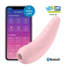 Вакуумный стимулятор Satisfyer Curvy 2 с приложением, розовый, 13.4 х 4.5 см фото №1 — секс игрушки: Украина, NO TABOO