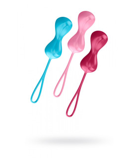 Набор вагинальных шариков Satisfyer Power Balls, разноцветный, 3 шт - No Taboo