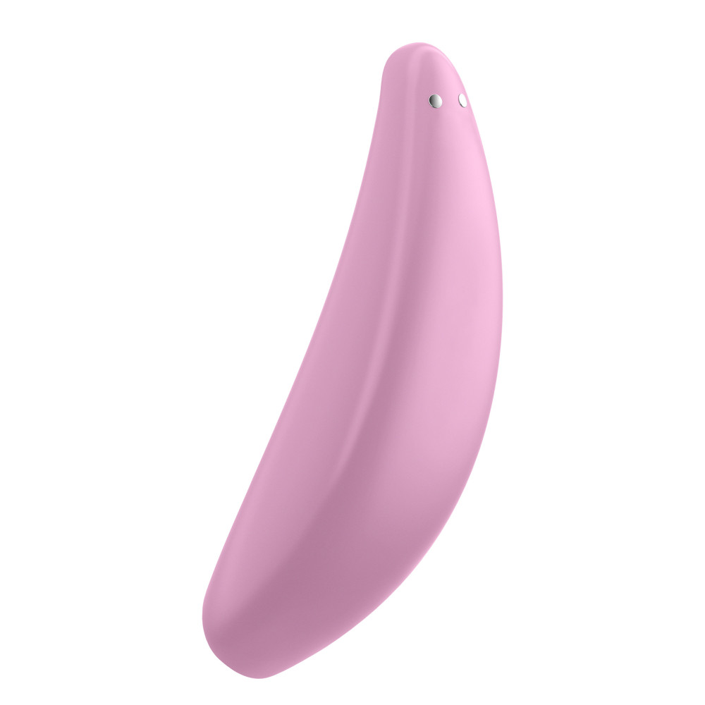 Вакуумный стимулятор Satisfyer Curvy 3 с вибрацией и приложением, розовый, 14.8 х 4.8 см фото №3 — секс игрушки: Украина, NO TABOO