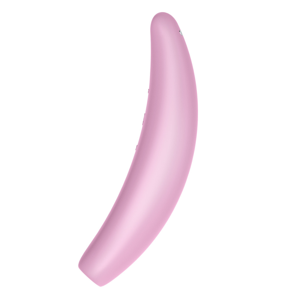 Вакуумный стимулятор Satisfyer Curvy 3 с вибрацией и приложением, розовый, 14.8 х 4.8 см фото №4 — секс игрушки: Украина, NO TABOO