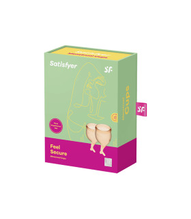 Набор менструальных чаш Satisfyer Feel Secure оренжевый, 2 шт - No Taboo