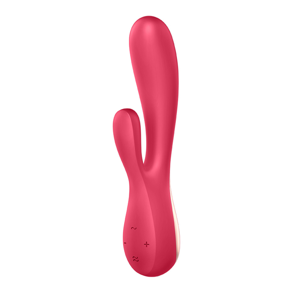 Вибратор-кролик Satisfyer Mono Flex с приложением, красный, 20.4 х 4.4 см фото №3 — секс игрушки: Украина, NO TABOO