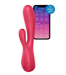 Вибратор-кролик Satisfyer Mono Flex с приложением, красный, 20.4 х 4.4 см - No Taboo