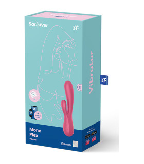 Вибратор-кролик Satisfyer Mono Flex с приложением, красный, 20.4 х 4.4 см - No Taboo