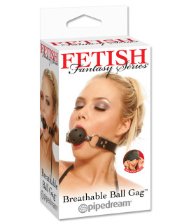 Кляп Fetish пластиковый, с ремешком из экокожи, черный - No Taboo