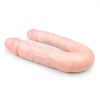 Фаллоимитатор двусторонний реалистичный «Duo Dildo», бежевый, 17 см фото №3 — секс игрушки: Украина, NO TABOO